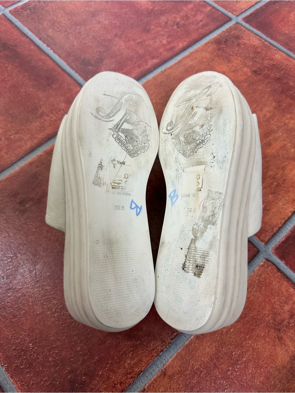 Free People Cream Platform Slide Sandals - Picture 6 of 11